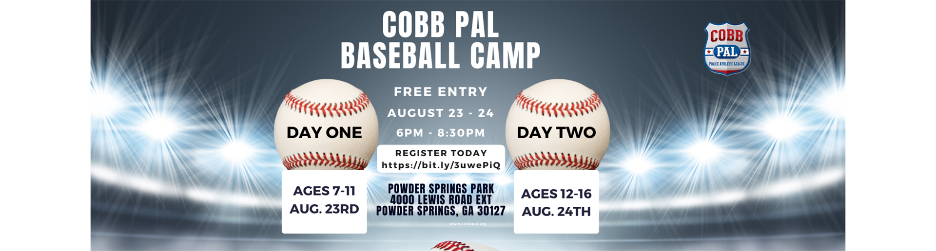 Cobb Pal Camp 8/23-8/24