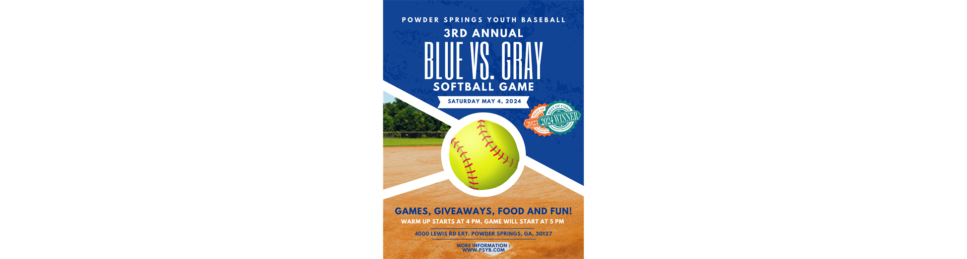 3rd Annual Blue Vs Grey Softball Game