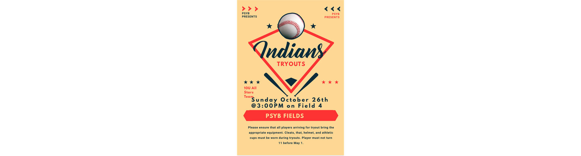 Tryouts 2025/2026 Indians