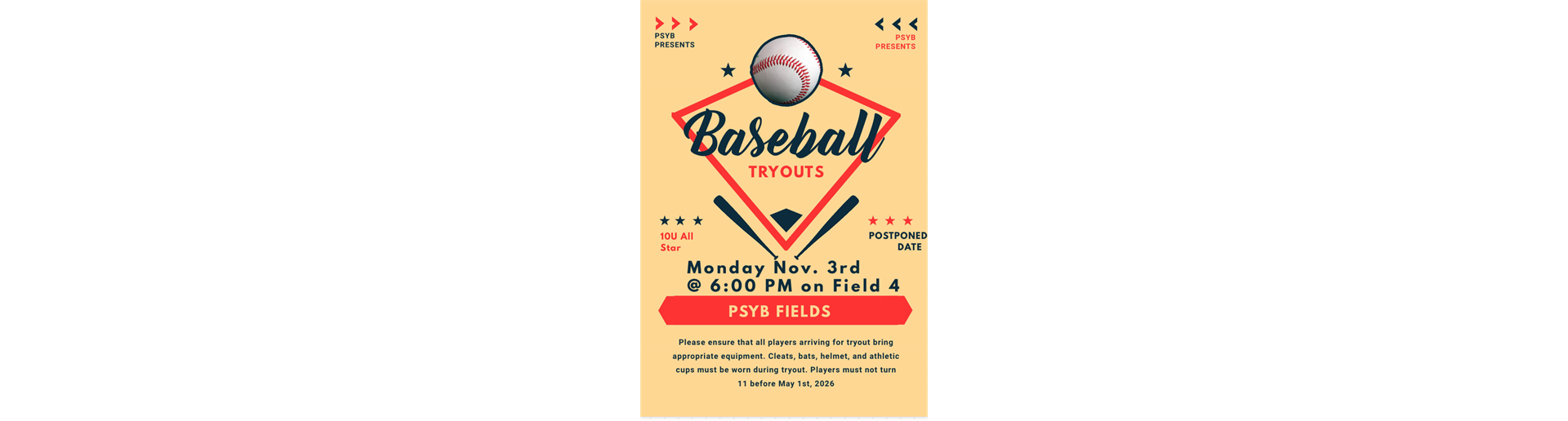 Tryouts 2025/2026 Indians