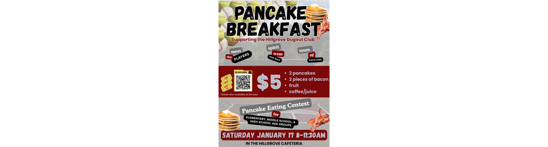Hillgrove Baseball Pancake Breakfast