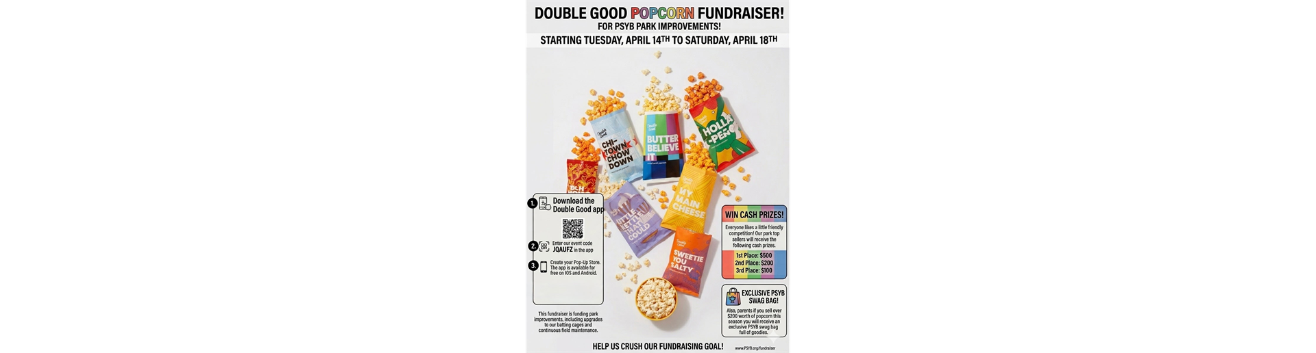 Double Good Popcorn Fundraiser 
